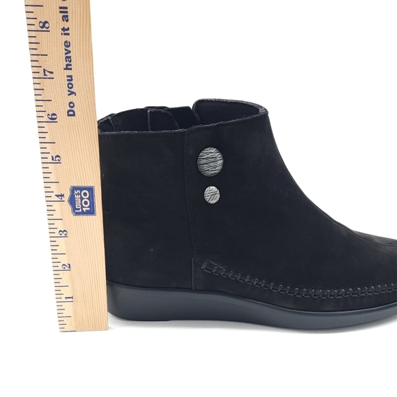 SAS Jade Onyx Women's Ankle Wedge Boot Side Zip Comfort Size 9 W - Picture 9 of 12